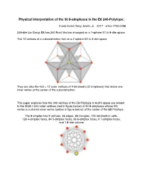 Physical Interpretation of the 30 8-Simplexes in the E8 240-Polytope