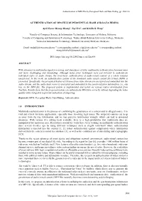 Authentication of MP4 File by Perceptual Hash and Data Hiding, Pp. 304-314