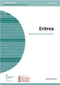 Eritrea National Service, Exit and Entry – Jan. 2020