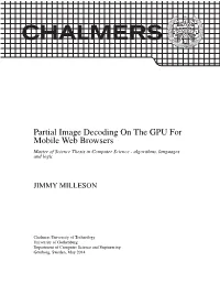 Masters's Thesis: GPU Image Decoding