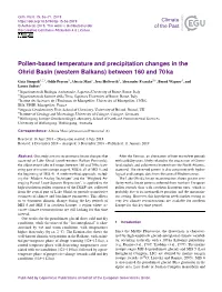 Pollen-Based Temperature and Precipitation Changes in the Ohrid Basin (Western Balkans) Between 160 and 70 Ka