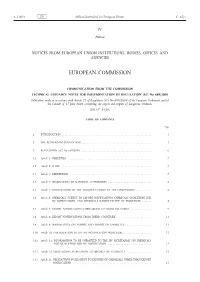 Technical Guidance Notes for Implementation of Regulation (EC)
