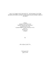 The Interrelationship Between Testifier, Author, and Reader in Dave Eggers's What Is T