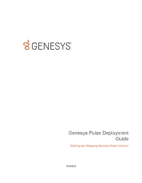 Genesys Pulse Deployment Guide