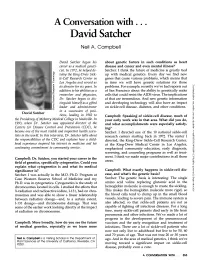 A Conversation With... David Satcher