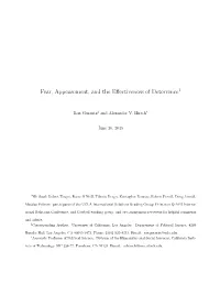 Fear, Appeasement, and the Effectiveness of Deterrence1