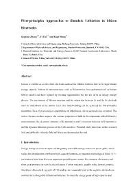 First-Principles Approaches to Simulate Lithiation in Silicon Electrodes