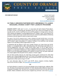 Oc Public Libraries Partners with Libromobile to Launch Inaugural Orange County Poet Laureate Programs