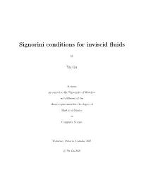 Signorini Conditions for Inviscid Fluids