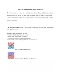 Summer Reading Book Lists