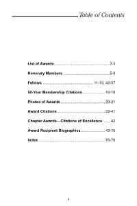 Table of Contents