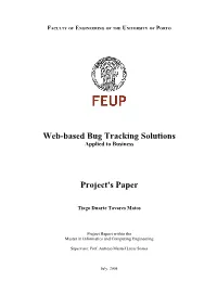 Web-Based Bug Tracking Solutions Project's Paper