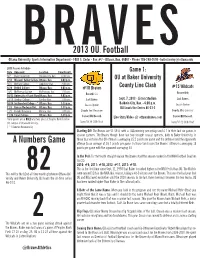 2013 OUTM Football a Numbers Game