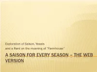 A Saison for Every Season – the Web Version the Story