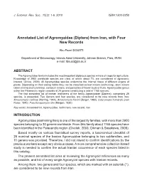 Annotated List of Agromyzidae (Diptera) from Iran, with Four New Records