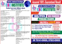Daily Current Affairs Quiz Date: 02 Jan 2020 1