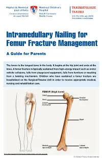 Intramedullary Nailing for Femur Fracture Management a Guide for Parents