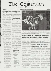 Tlbe Gomentan MORAVIAN COLLEGE STUDENT WEEKLY