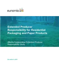 Alberta Collaborative Extended Producer Responsibility Study