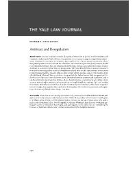 Antitrust and Deregulation Abstract