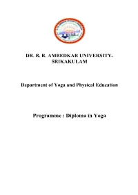 Diploma in Yoga Syllabus