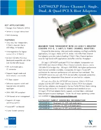 Single, Dual & Quad PCI-X Host Adapter Product Brief