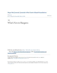 What's New in Hangaroa