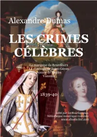 Alexandre Dumas LES CRIMES CÉLÈBRES