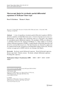 Macroscopic Limits for Stochastic Partial Differential Equations of Mckean–Vlasov Type
