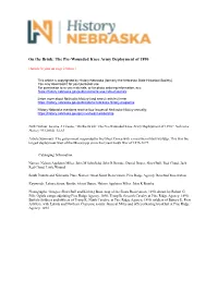 On the Brink: the Pre-Wounded Knee Army Deployment of 1890