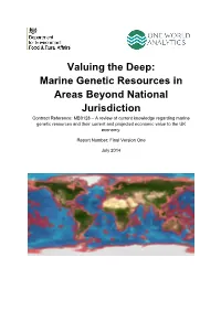 Valuing the Deep: Marine Genetic Resources in Areas Beyond