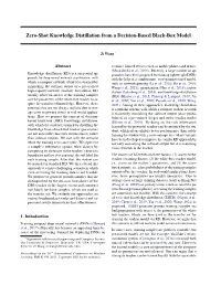 Zero-Shot Knowledge Distillation from a Decision-Based Black-Box Model