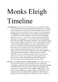 C.650 Illanleah. by the Time of the Earliest Written Record of Monks
