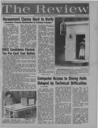 Harassment Claims Hard to Verify Computer Access to Dining Halls