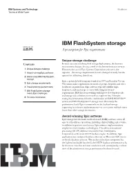 IBM Flashsystem Storage a Prescription for Epic Requirements