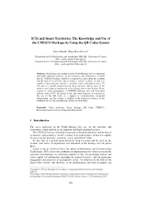 Icts and Smart Territories. the Knowledge and Use of the UNESCO Heritage by Using the QR Codes System