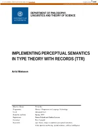 Implementingperceptuals