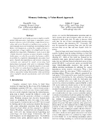 Memory Ordering: a Value-Based Approach
