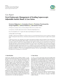 Novel Endoscopic Management of Eroding Laparoscopic Adjustable Gastric Band: a Case Series