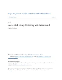 Stamp Collecting and Easter Island Stephen Pendleton