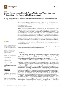 Users' Perceptions of Local Public Water and Waste Services:A Case