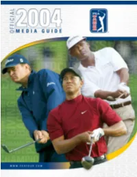 2004 PGA TOUR Media Guide / 1-1 Table of Contents