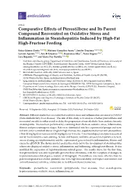 Comparative Effects of Pterostilbene and Its Parent Compound