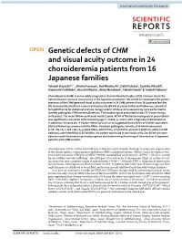 Genetic Defects of CHM and Visual Acuity Outcome in 24 Choroideremia