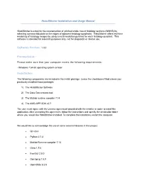 Software Version: 1.02 Prerequisites