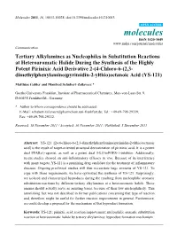 Tertiary Alkylamines As Nucleophiles in Substitution Reactions At