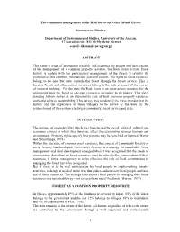 The Communal Management of the Radi Forest on Icaria Island, Greece