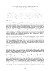 The Danish Spelling Dictionary Revis(It)Ed Henrik Lorentzen Dept