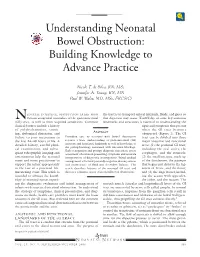 Understanding Neonatal Bowel Obstruction: Building Knowledge to Advance Practice