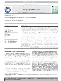Exacerbating Factors of Itch in Atopic Dermatitis